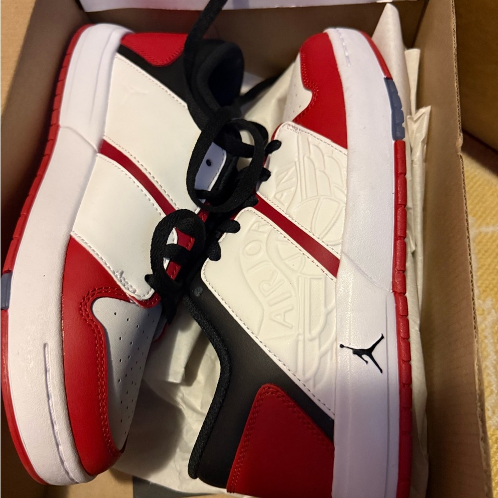 Jordan Kids Sneakers in Red, White, and Black